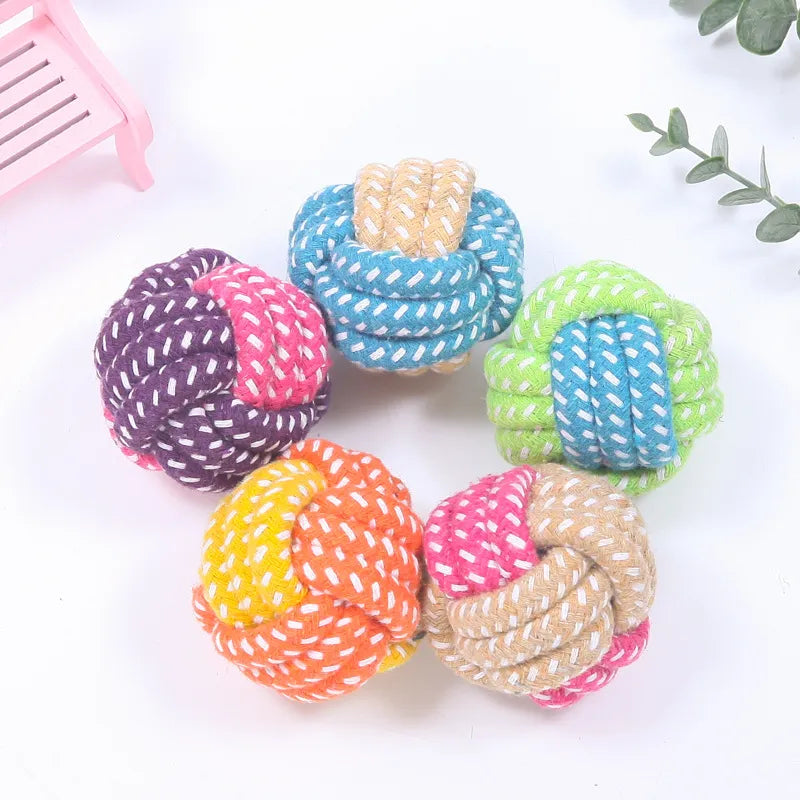 Interactive Cotton Rope Ball for Dogs and Cats